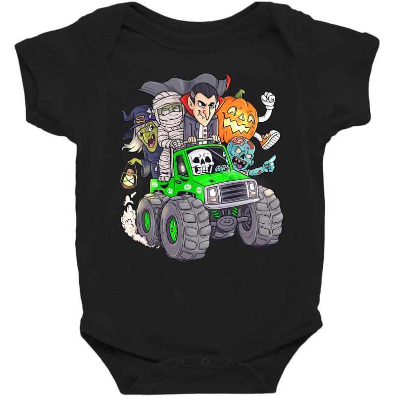 Halloween Skeleton Zombie Monster Truck Vampire Boys Kids  Copy Baby Bodysuit by Davidartist | Artistshot