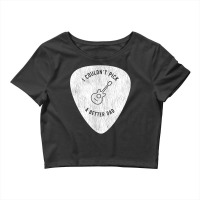 I Couldn't Pick A Better Dad, Guitarist Pick Pocket Graphic T Shirt Crop Top | Artistshot