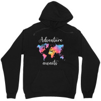 Adventure Awaits Mandala World Map Travel Outdoor Camping Unisex Hoodie | Artistshot