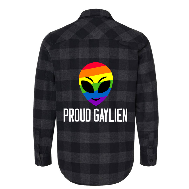 Proud Gaylien Gay Pride Flag Lgbt Heart Flannel Shirt | Artistshot