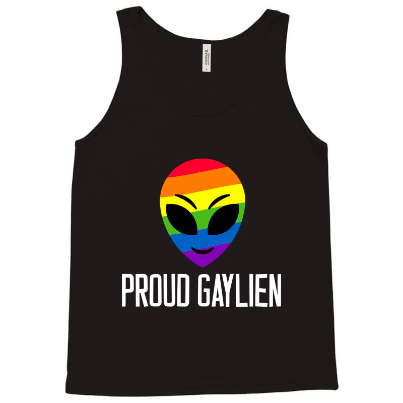 Proud Gaylien Gay Pride Flag Lgbt Heart Tank Top | Artistshot