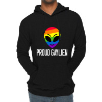 Proud Gaylien Gay Pride Flag Lgbt Heart Lightweight Hoodie | Artistshot