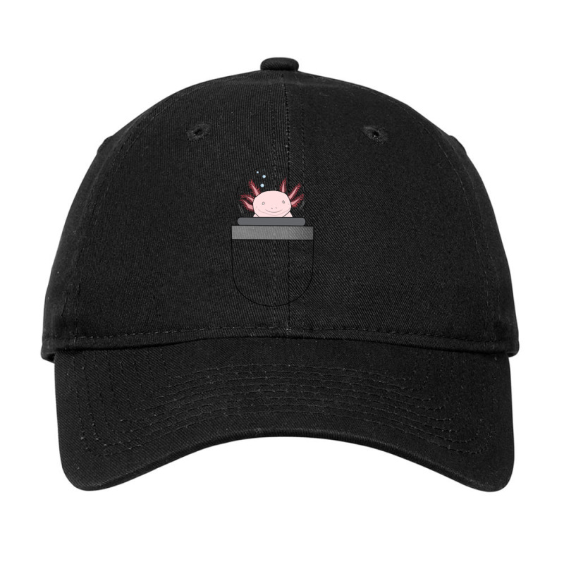 Pocket Axolotl - Albino Adjustable Cap by Min08 | Artistshot