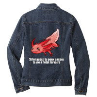 Point Culture  Axolotl Ladies Denim Jacket | Artistshot