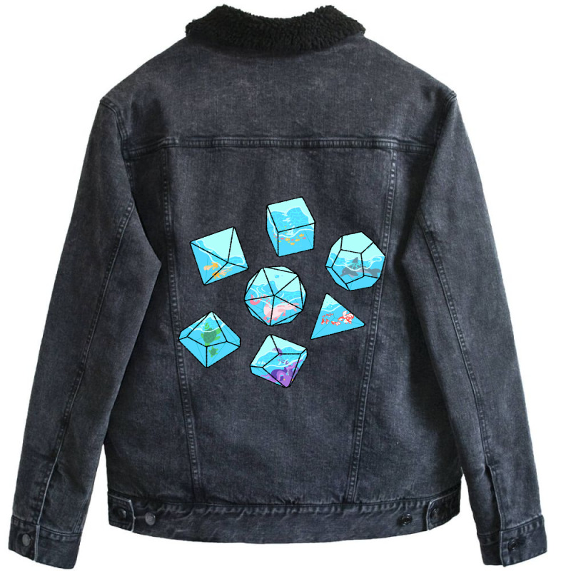 Pond Life Dice Unisex Sherpa-lined Denim Jacket | Artistshot