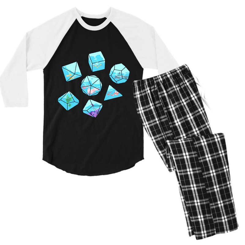 Pond Life Dice Men's 3/4 Sleeve Pajama Set | Artistshot