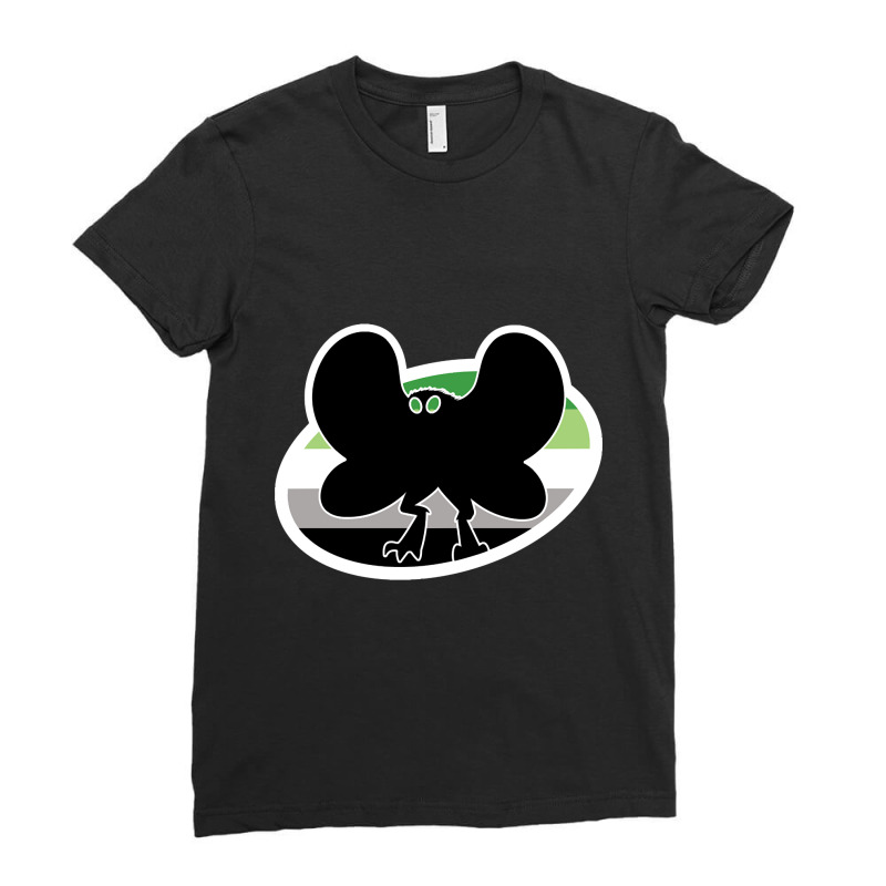 Aromantic Mothman Cryptid Pride Ladies Fitted T-Shirt by Rios Arevalo | Artistshot