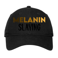 Melanin Slaying Women Man Afro King  Black Pride Gift _001 Adjustable Cap | Artistshot