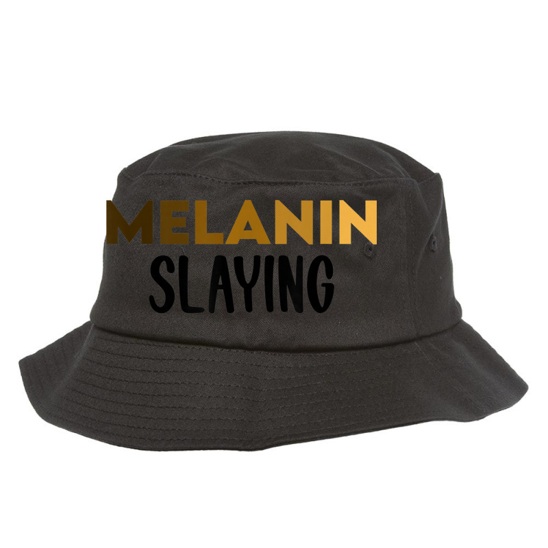 Melanin Slaying Women Man Afro King  Black Pride Gift _001 Bucket Hat by LINDAUDSON | Artistshot