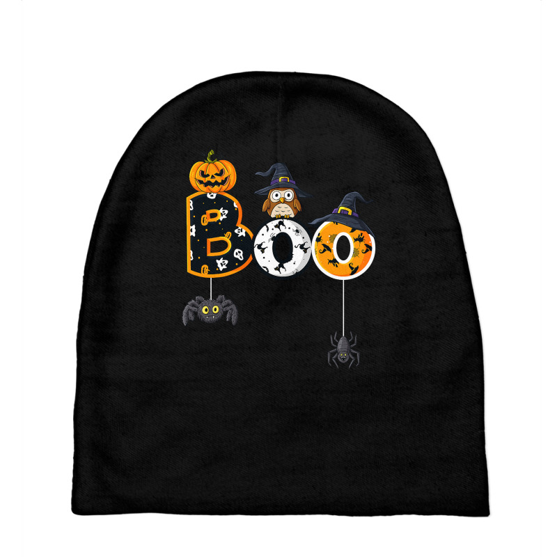 Halloween Boo Owl With Witch Hat Spiders Boys Girls Kids Baby Beanies | Artistshot