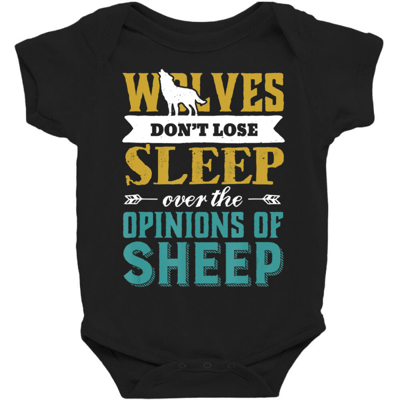 Wolves Don't Lose Sleep Over The Opinions Of Sheep Vintage Baby Bodysuit | Artistshot