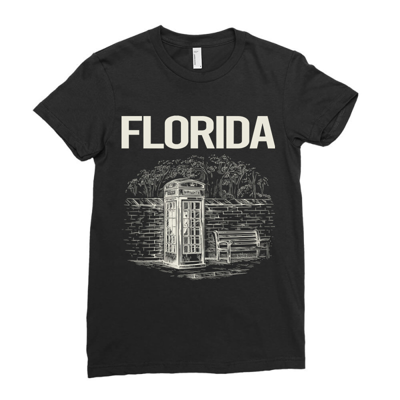 Vintage Phone Booth Florida Ladies Fitted T-Shirt by lykhongduong9enev3 | Artistshot