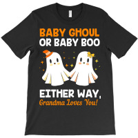 Baby Shower Grandma Halloween Gender Reveal Booy Or Ghoul T-shirt | Artistshot