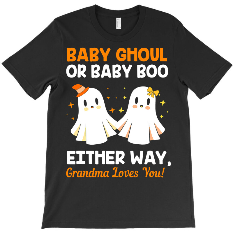 Baby Shower Grandma Halloween Gender Reveal Booy Or Ghoul T-Shirt by HANANELArtist | Artistshot