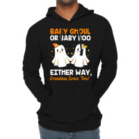 Baby Shower Grandma Halloween Gender Reveal Booy Or Ghoul Lightweight Hoodie | Artistshot