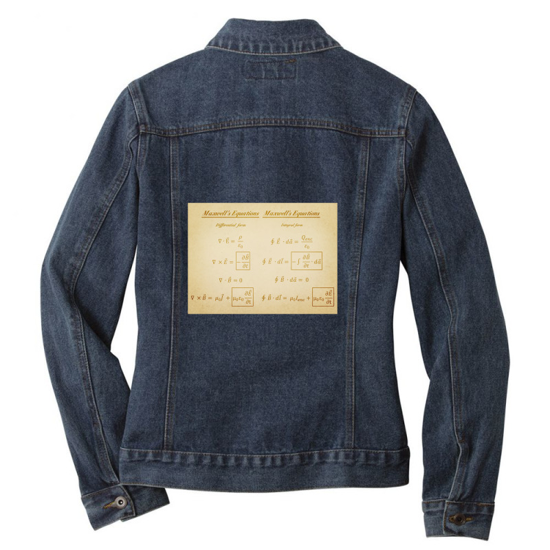 Maxwell's Equations Ladies Denim Jacket by LouisPlumley | Artistshot