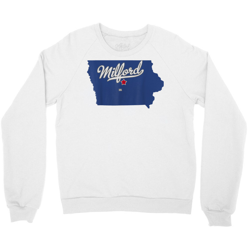 Milford Iowa Story County Ia Map T Shirt Crewneck Sweatshirt by maryannmjra8 | Artistshot