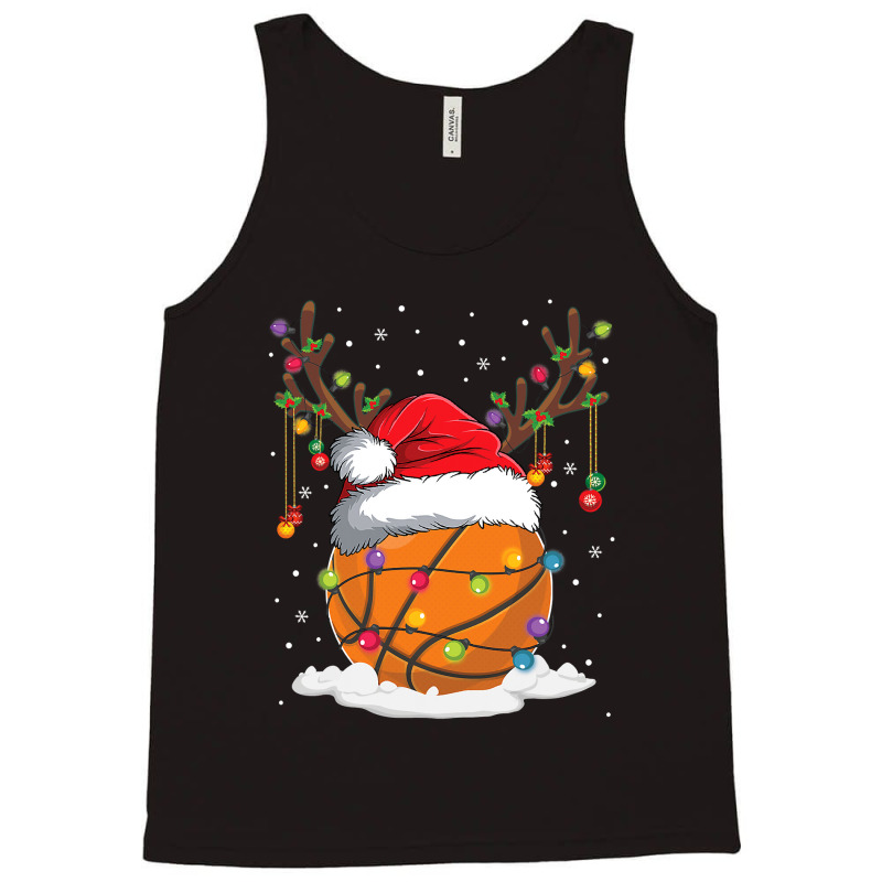 Christmas Basketball Reindeer Funny Santa Hat Xmas Kids Tank Top by Aliceartist | Artistshot