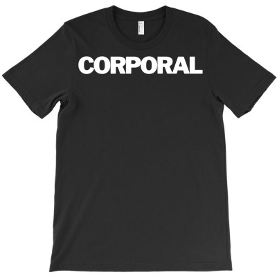 Corporal Insignia Text Apparel U.s Military T Shirt T-shirt Designed By Hollymurraygeric