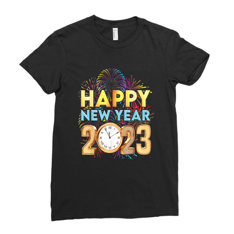 Happy New Year 2023 New Years Eve Party Countdown 2023 Gifts Ladies Fitted T-shirt | Artistshot