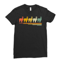 Alpaca Retro Vintage 70s 80s Animal Lover Ladies Fitted T-shirt | Artistshot