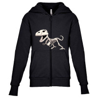 Dinosaur Skeleton Paleontology Youth Zipper Hoodie | Artistshot