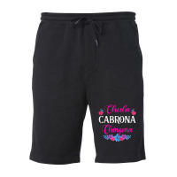 Womens Chula Cabrona Chingona Flowers Bad Girl Latina Mexico Fleece Short | Artistshot