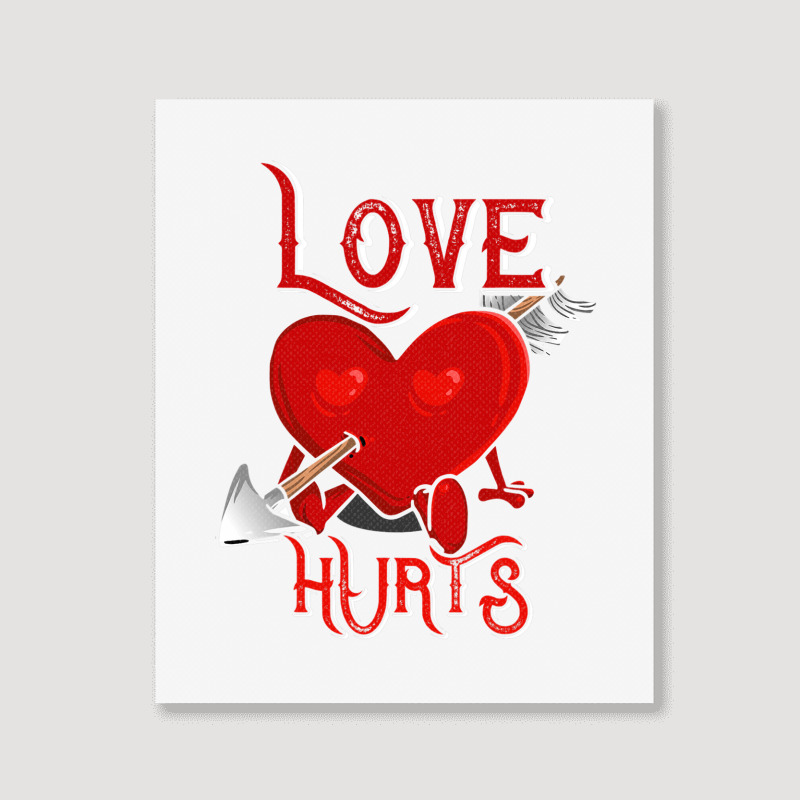 Cupid Arrow Love Hurts Valentines Day Portrait Canvas Print | Artistshot