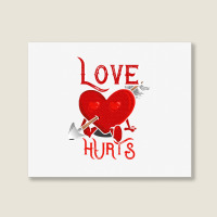 Cupid Arrow Love Hurts Valentines Day Landscape Canvas Print | Artistshot