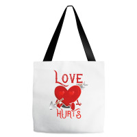 Cupid Arrow Love Hurts Valentines Day Tote Bags | Artistshot