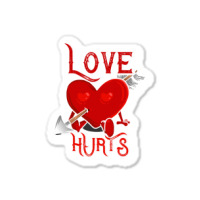 Cupid Arrow Love Hurts Valentines Day Sticker | Artistshot