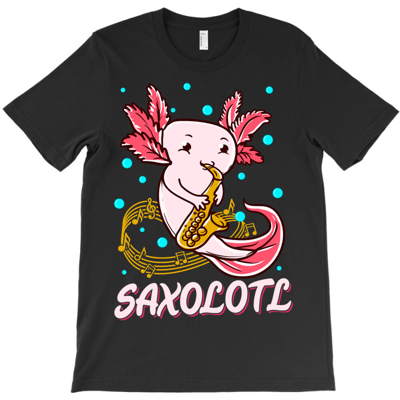 Saxolotl Sax Playing Axolotl Pun Walking Fish-ntnmd T-shirt | Artistshot