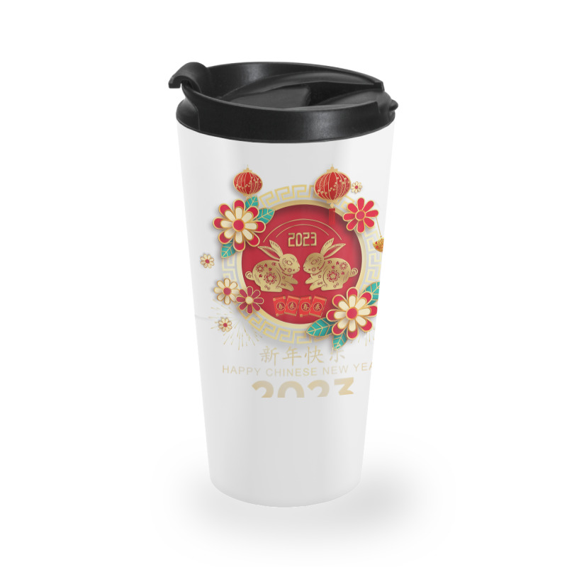 Happy Lunar New Year 2023 Year Of The Rabbit Travel Mug | Artistshot