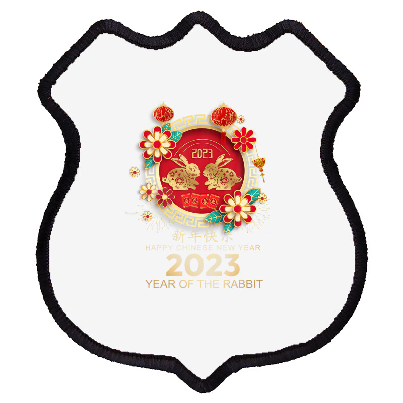 Happy Lunar New Year 2023 Year Of The Rabbit Shield Patch | Artistshot