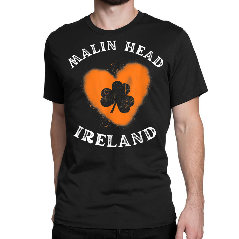 Malin Head Shamrock Gaelic Football And Hurling Vintage T Shirt Classic T-shirt by marge3nstbo | Artistshot