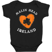 Malin Head Shamrock Gaelic Football And Hurling Vintage T Shirt Baby Bodysuit | Artistshot