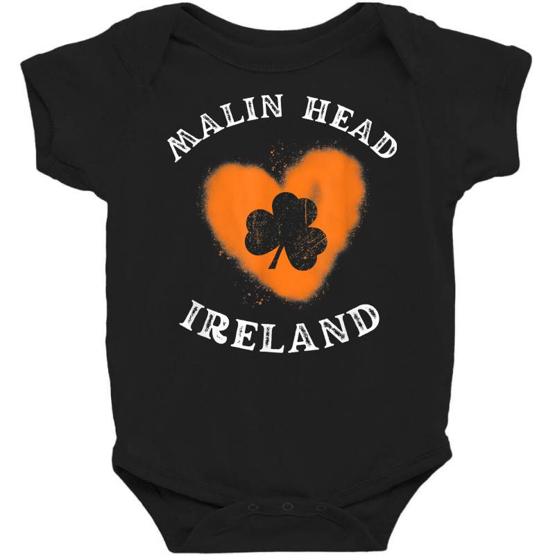 Malin Head Shamrock Gaelic Football And Hurling Vintage T Shirt Baby Bodysuit by marge3nstbo | Artistshot