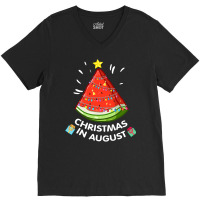 Christmas In August Watermelon Santa Summer Tree V-neck Tee | Artistshot