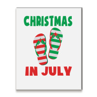 Christmas In July Flip Flop Xmas In July Decorations Party Metal Print Vertical | Artistshot