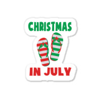 Christmas In July Flip Flop Xmas In July Decorations Party Sticker | Artistshot