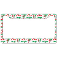 Christmas In July Flip Flop Xmas In July Decorations Party License Plate Frame | Artistshot