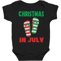 Christmas In July Flip Flop Xmas In July Decorations Party Baby Bodysuit | Artistshot