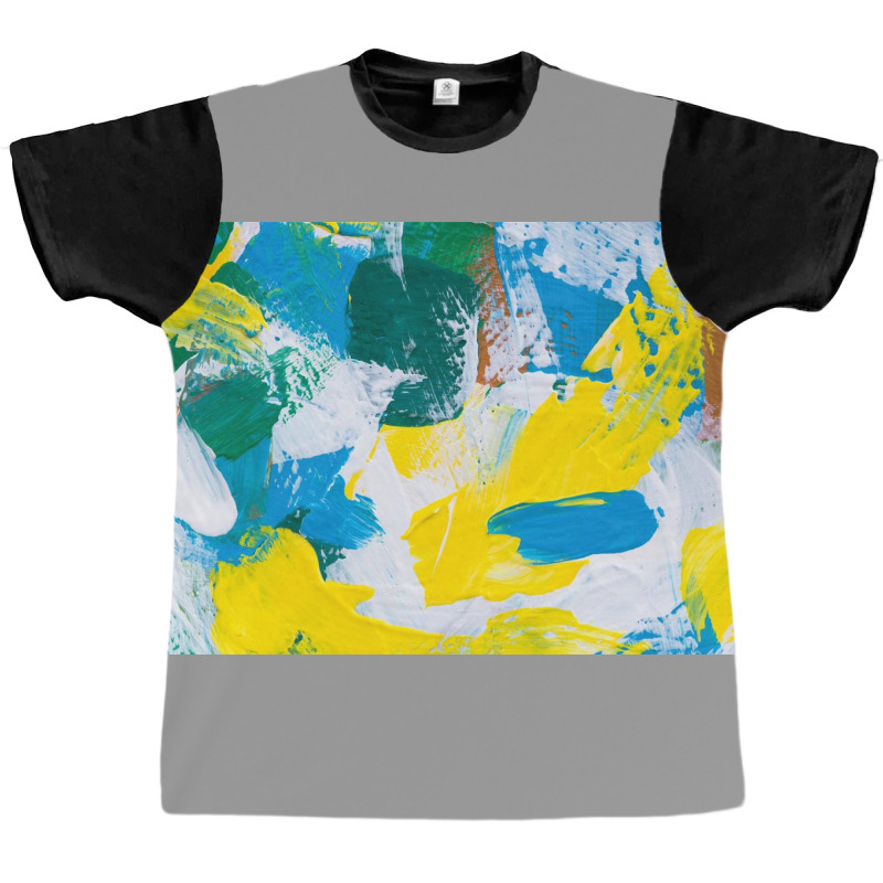 Yellow Paint Textured Graphic T-shirt by ElaineABernard | Artistshot