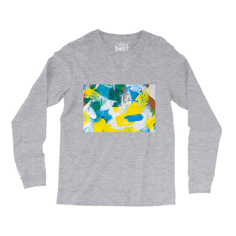 Yellow Paint Textured Long Sleeve Shirts by ElaineABernard | Artistshot