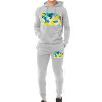 Yellow Paint Textured Hoodie & Jogger Set | Artistshot