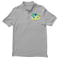 Yellow Paint Textured Men's Polo Shirt | Artistshot