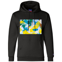 Yellow Paint Textured Champion Hoodie | Artistshot