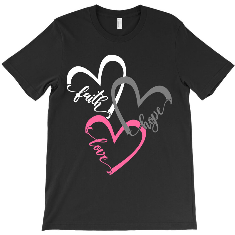 Faith Hope Love Hearts Tee T-shirt | Artistshot