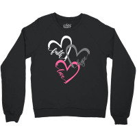 Faith Hope Love Hearts Tee Crewneck Sweatshirt | Artistshot