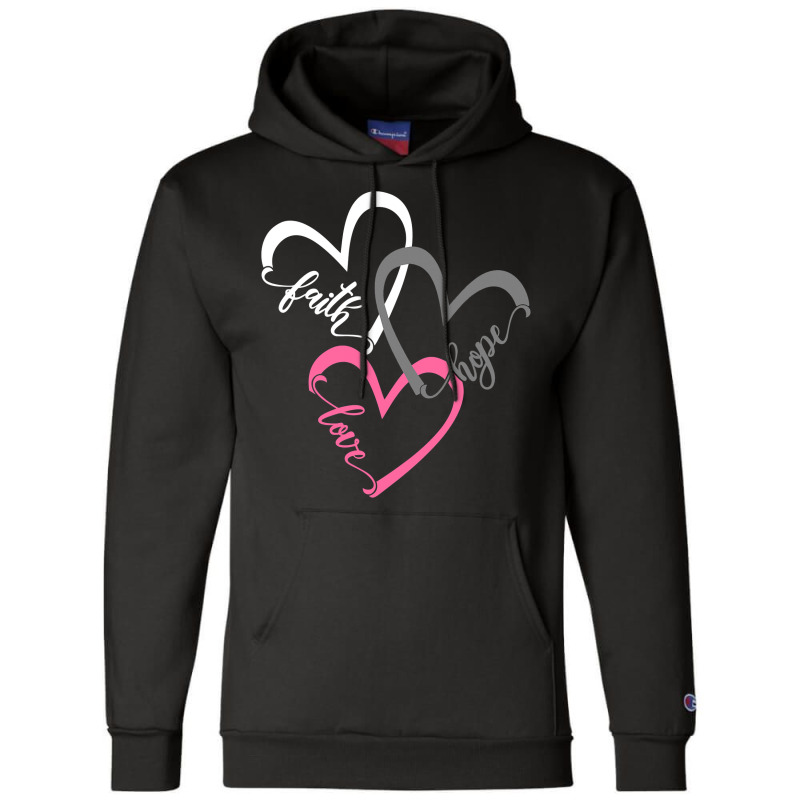 Faith Hope Love Hearts Tee Champion Hoodie | Artistshot